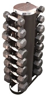 VTX Rubber Encased Dumbbells &quot;8-Pair Rack&quot; Pack