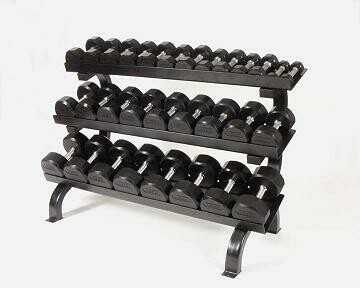 Troy Rubber Dumbbells &quot;15-Pair Horizontal Rack&quot; Pack