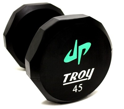 Troy Urethane 12-Sided Dumbbells (Custom Logo)
