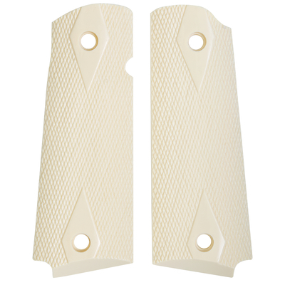 1911 Full Sized Diamond Checkered Ivory Polymer