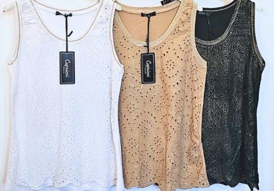 Musculosa Lusso Broderie Premium