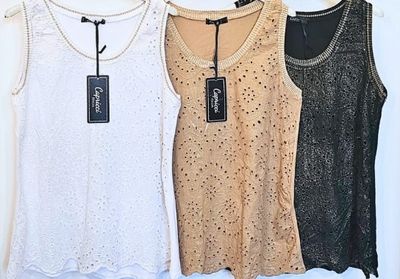 Musculosa Lusso Broderie Premium