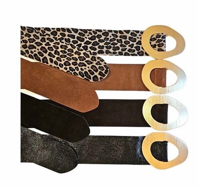 Cintos cuero italiano con hebilla metálica