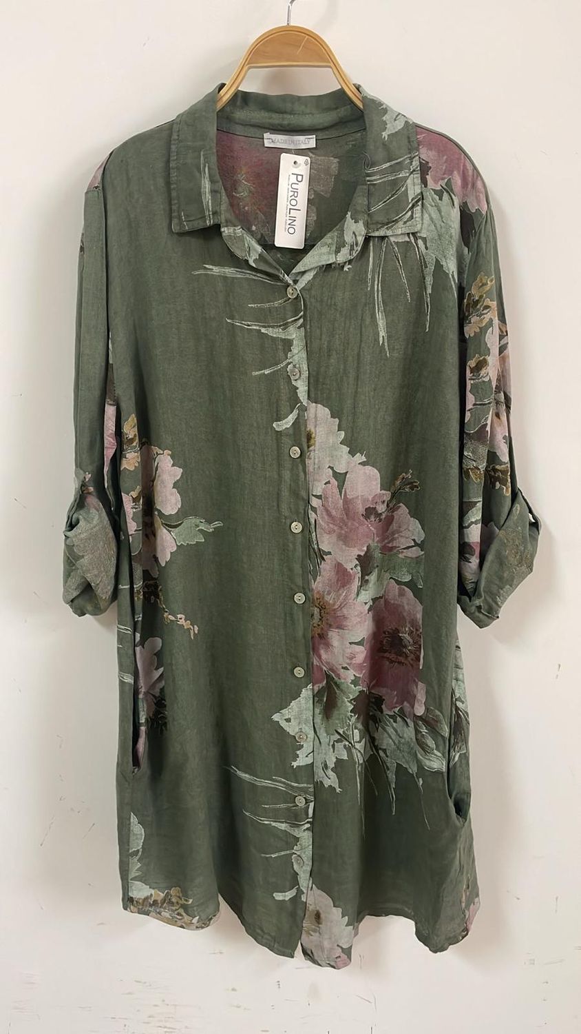 vestido camisero Lino