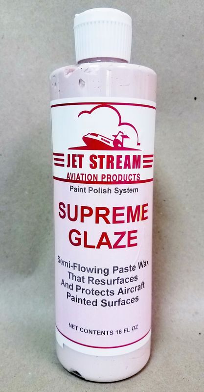 Supreme Glaze Aircraft Paste Cleaner Wax 16oz Bottle