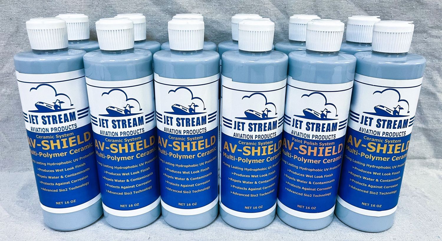 Av-Shield Multi-Polymer Ceramic Aircraft Cream Polish Case 12 - 16oz Bottles