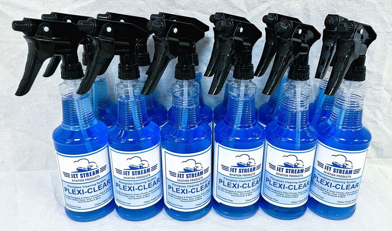 Plexi-Clear Liquid Spray With Trigger Sprayers Case 12 - 1 Quart Bottles