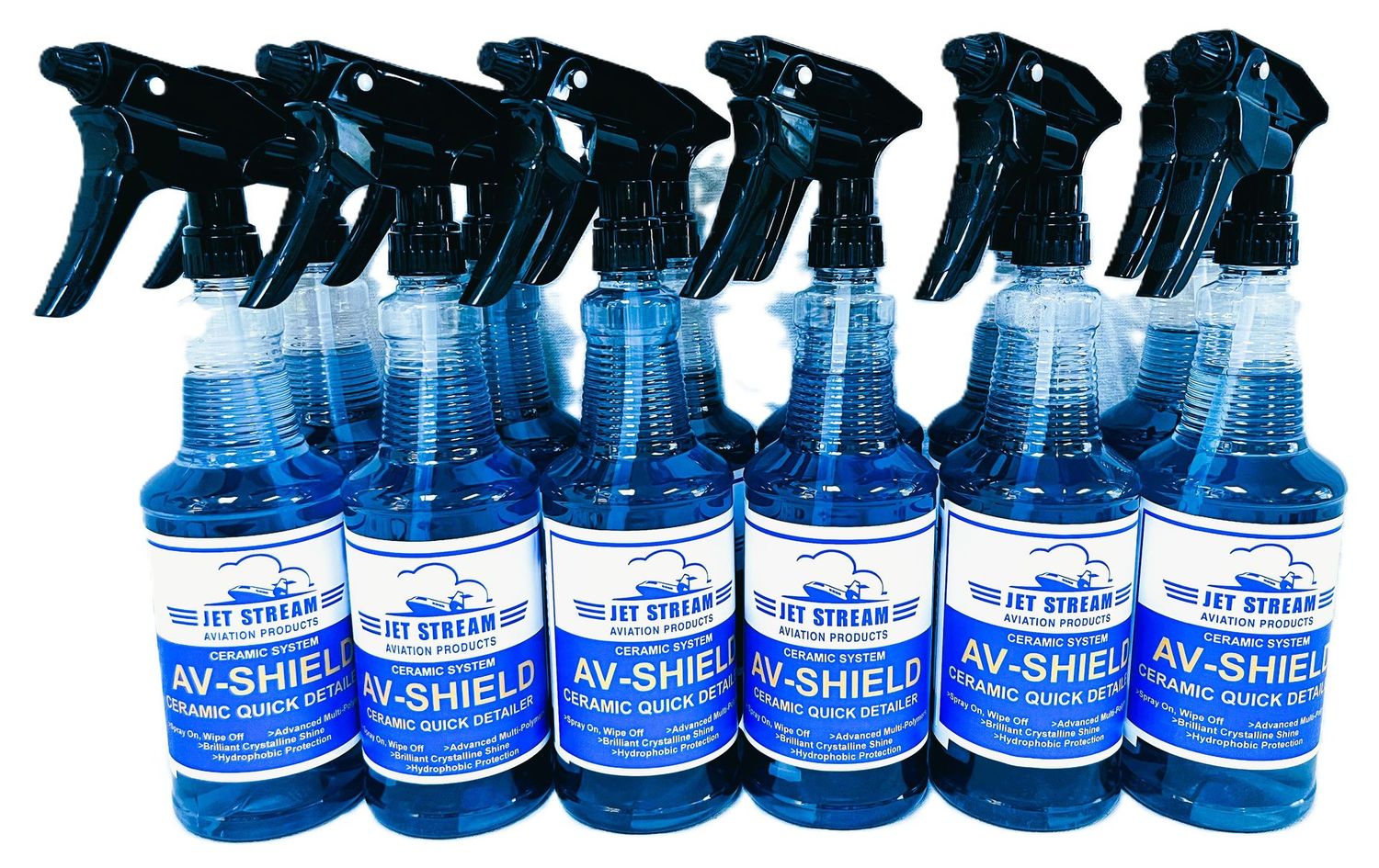 Av-Shield Ceramic Quick Detailer Aircraft Dry Wash - Case 12 Quarts - 32 FL OZ Bottles