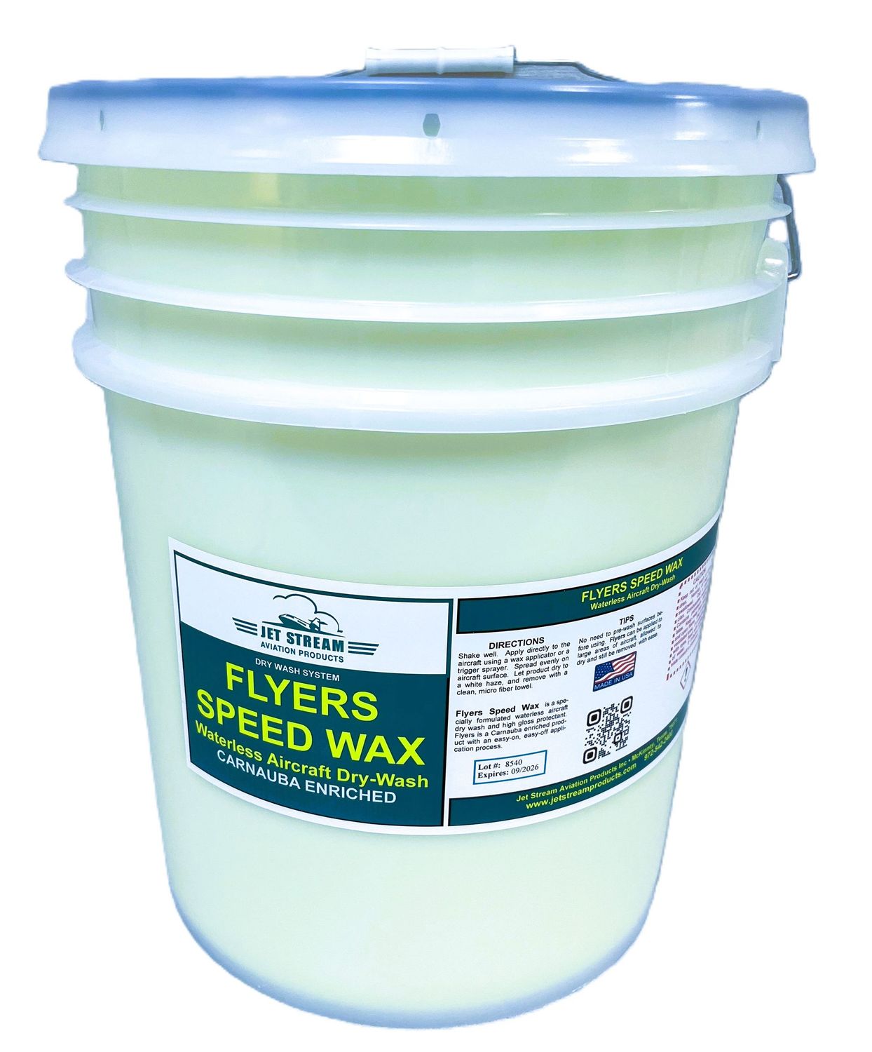Flyers Speed Wax Waterless Aircraft Dry Wash - 5 Gallon Pail