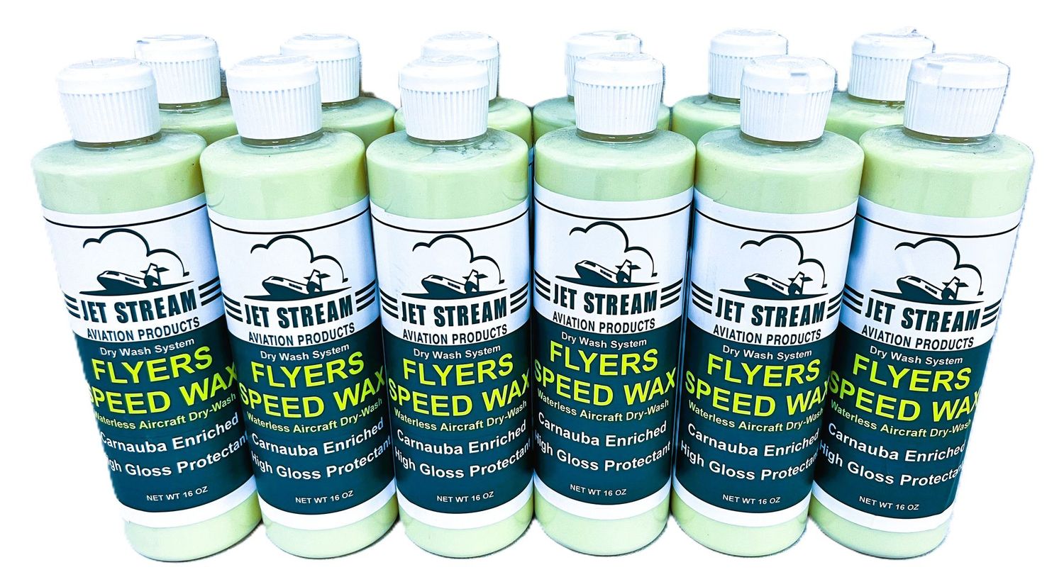 Flyers Speed Wax Waterless Aircraft Dry Wash - Case 12 Pints - 16 FL OZ Bottles