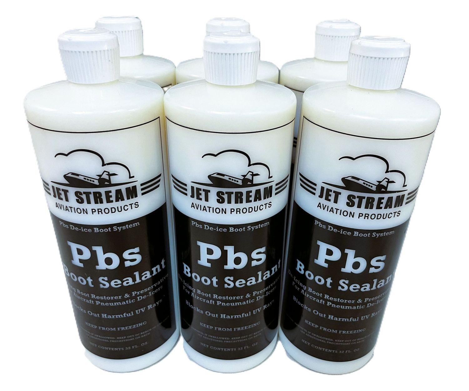 Pbs De-Ice Boot Sealant - Case 6 Quarts - 32 FL OZ Bottles