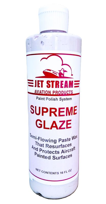 Supreme Glaze Aircraft Paste Cleaner Wax 16oz Bottle