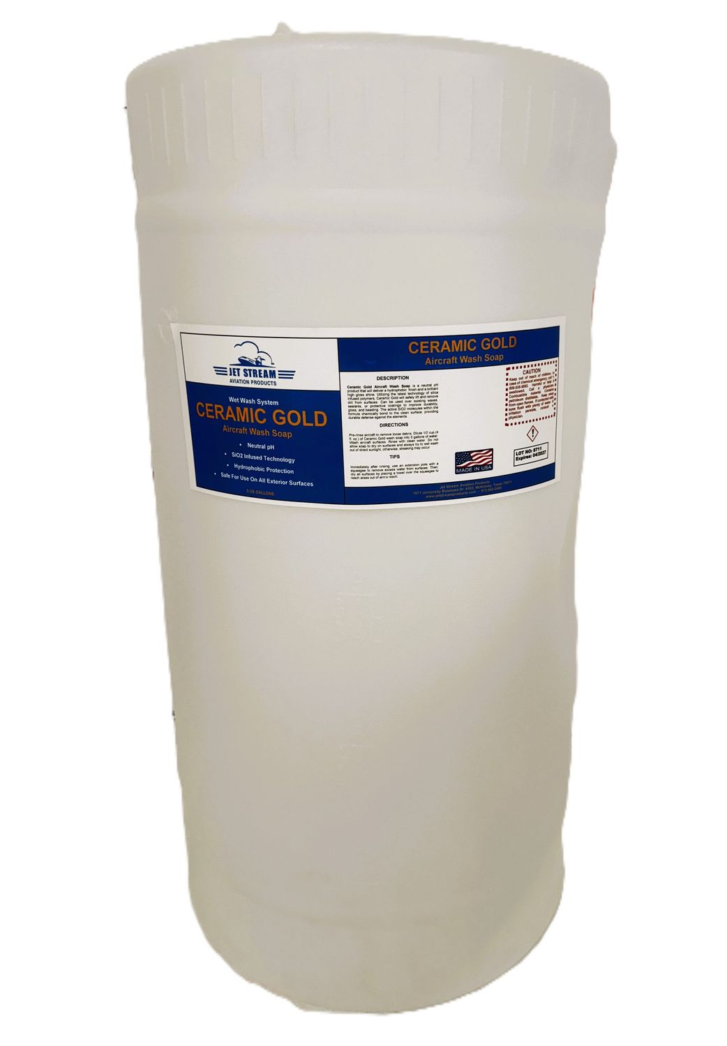 Ceramic Gold Aircraft Wash Soap - 15 Gallon Drum