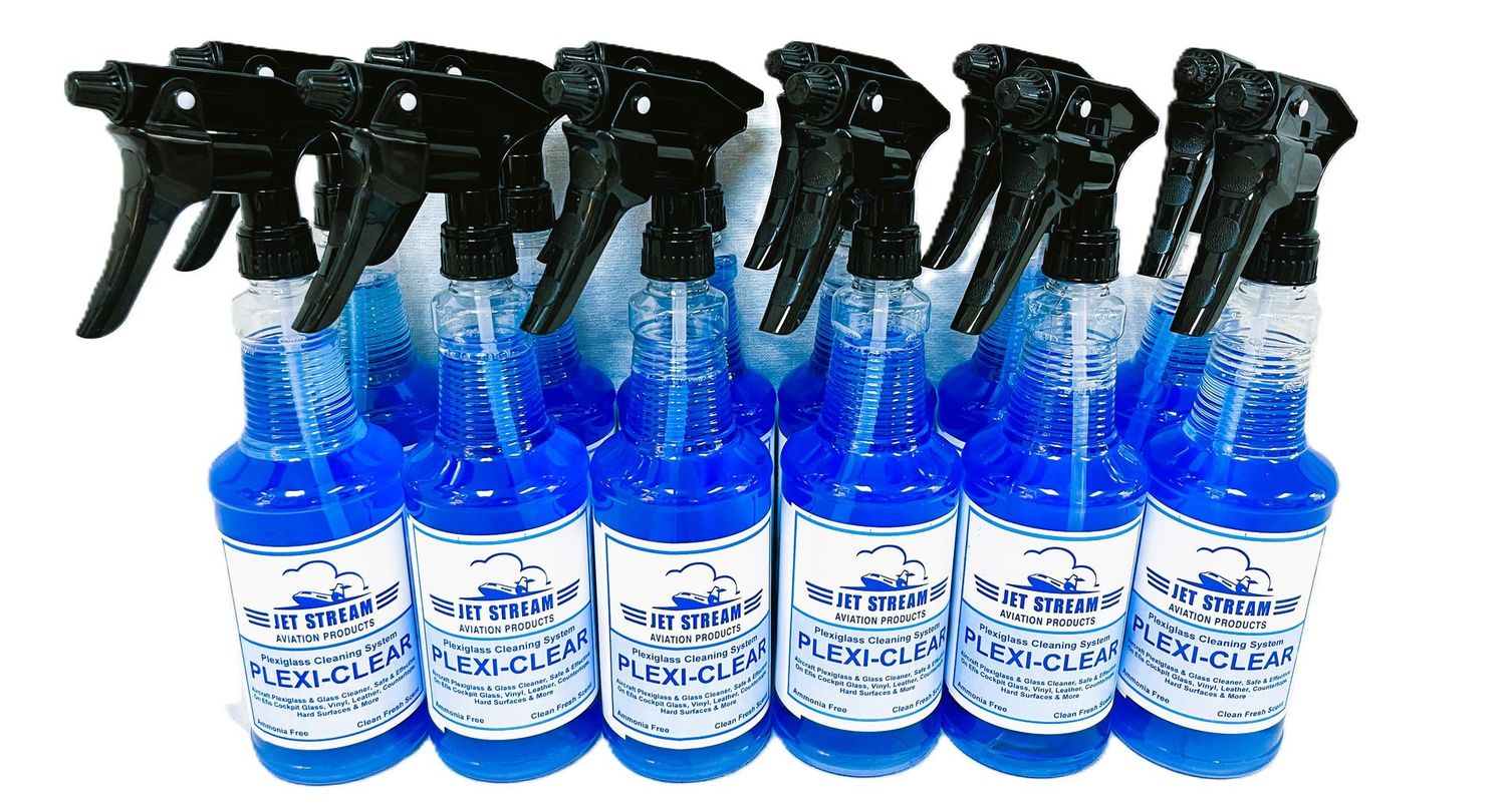 Plexi-Clear Liquid Spray - Case 12 Quarts - 32 FL OZ Bottles