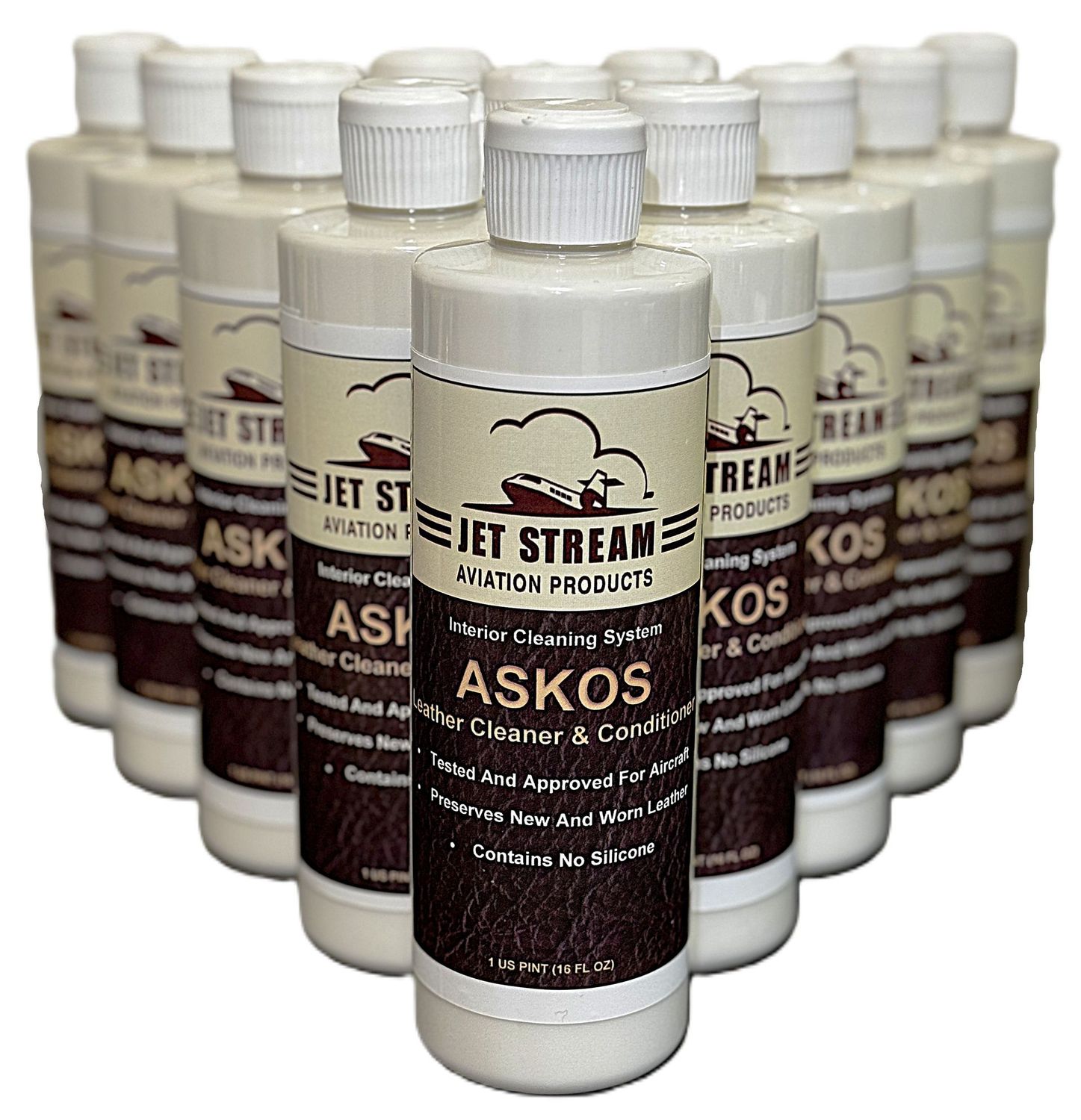 Askos Leather Cleaner & Conditioner - Case 12 - 16 FL OZ Bottles Askos Leather Cleaner & Conditioner - Case 12 - 16 FL OZ Bottles