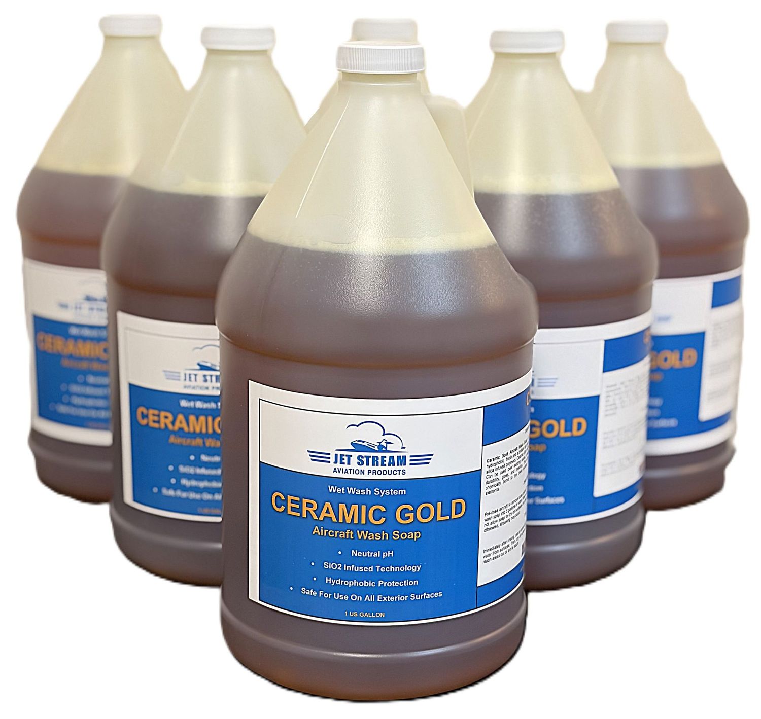 Ceramic Gold Aircraft Wash Soap - Case 6 Gallons Ceramic Gold Aircraft Wash Soap - Case 6 Gallons