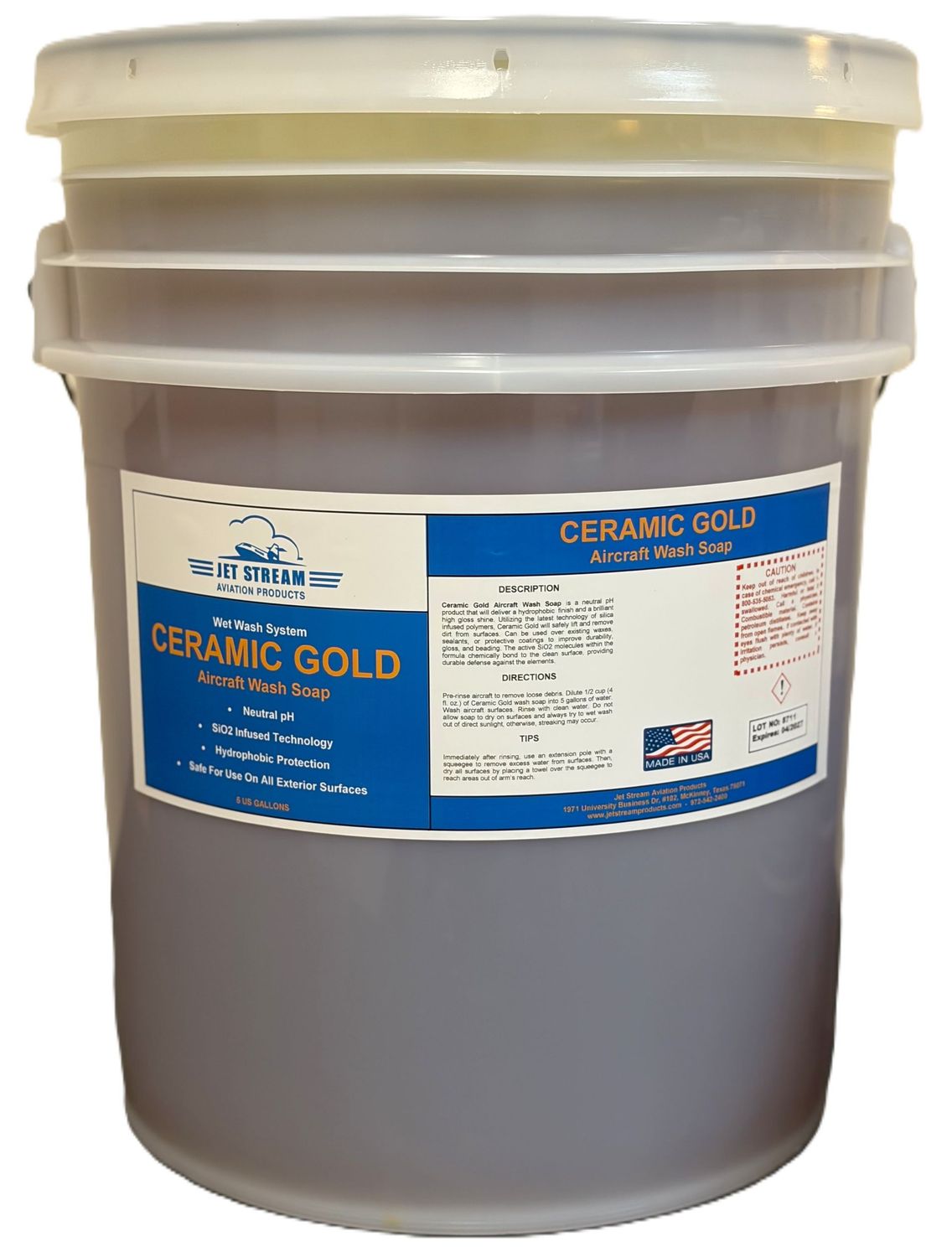 Ceramic Gold Aircraft Wash Soap - 5 Gallon Pail
