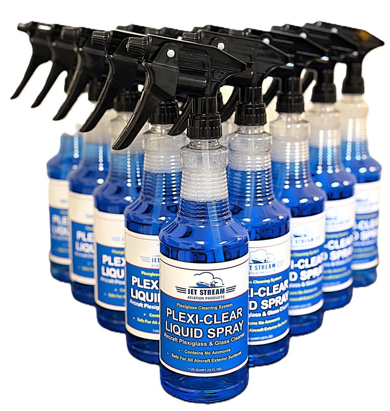 Plexi-Clear Liquid Spray - Case 12 Quarts - 32 FL OZ Bottles