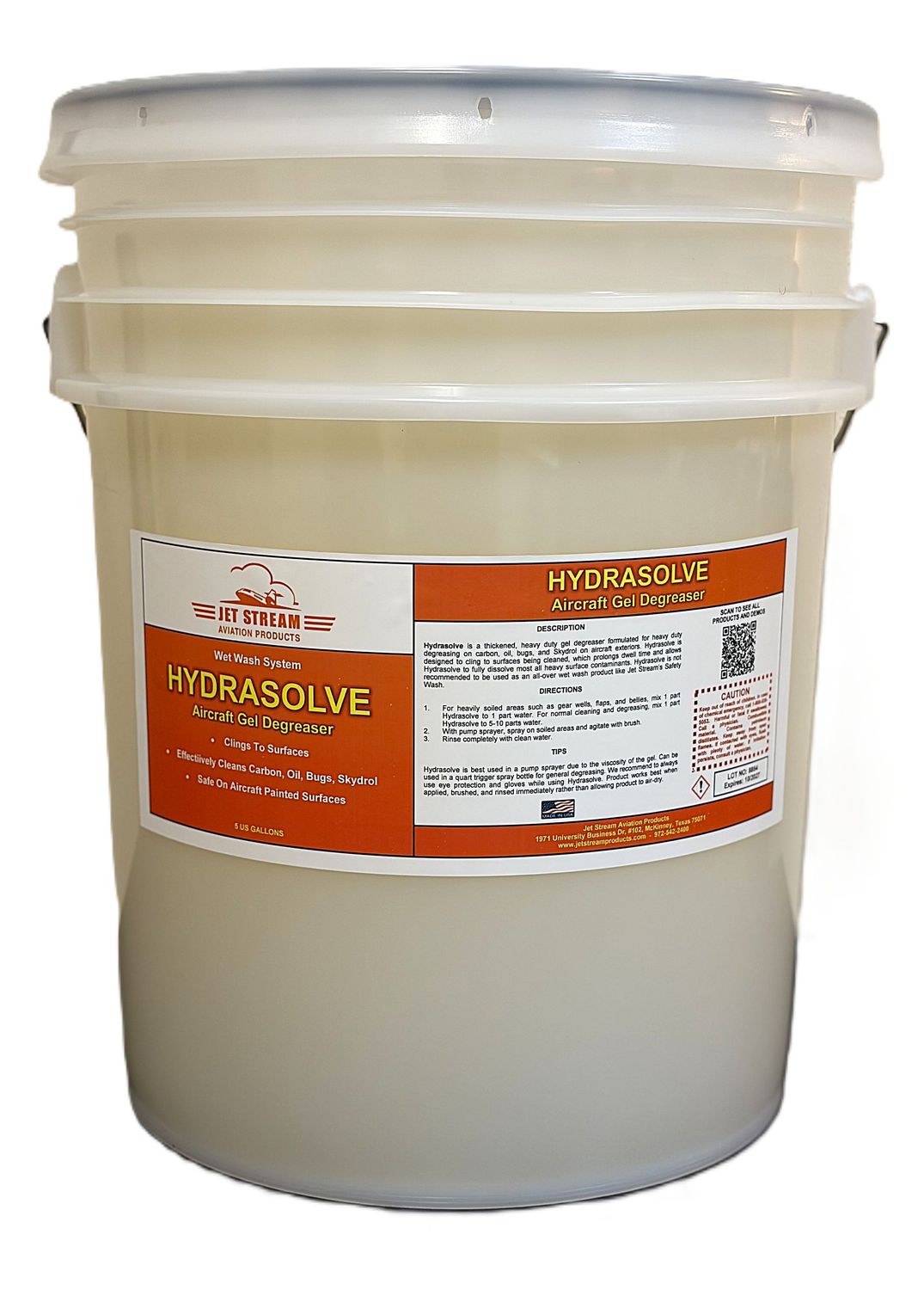 Hydrasolve Aircraft Gel Degreaser - 5 Gallon Pail Hydrasolve Aircraft Gel Degreaser - 5 Gallon Pail