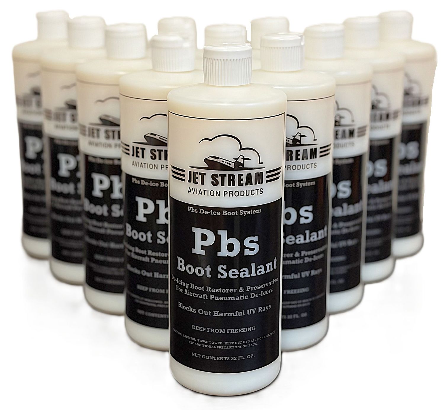 Pbs De-Ice Boot Sealant - Case 12 Quarts - 32 FL OZ Bottles