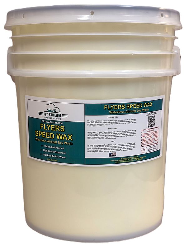 Flyers Speed Wax Waterless Aircraft Dry Wash - 5 Gallon Pail