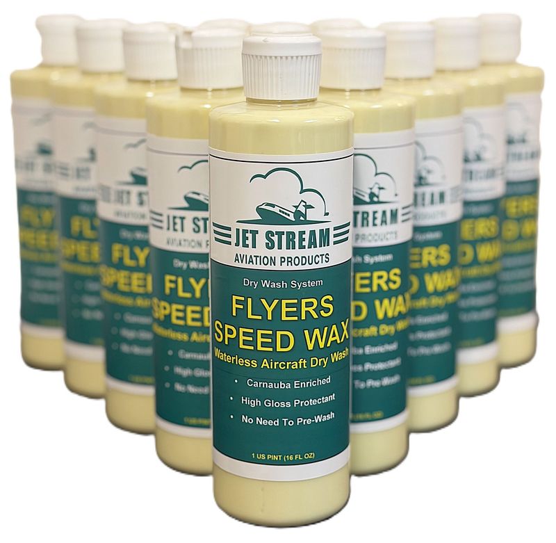 Flyers Speed Wax Waterless Aircraft Dry Wash - Case 12 Pints - 16 FL OZ Bottles