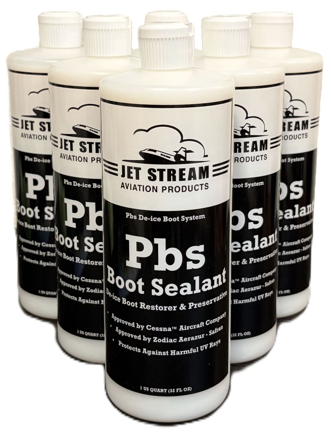 Pbs De-Ice Boot Sealant - Case 6 Quarts - 32 FL OZ Bottles