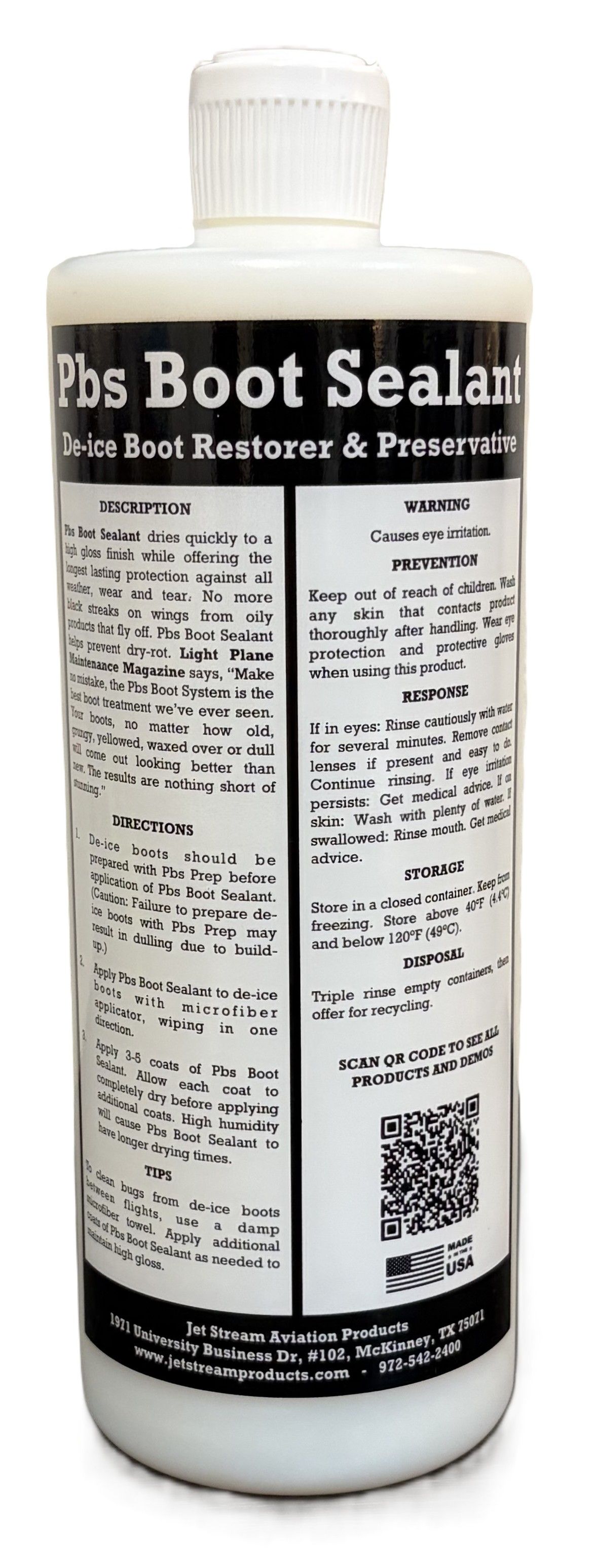Pbs De-Ice Boot Sealant - 1 US QUART (32 FL OZ)