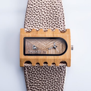Wooden watch WOODSI ZARJA RoseGold