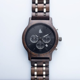 Wooden watch WOODSI KONRAD Black