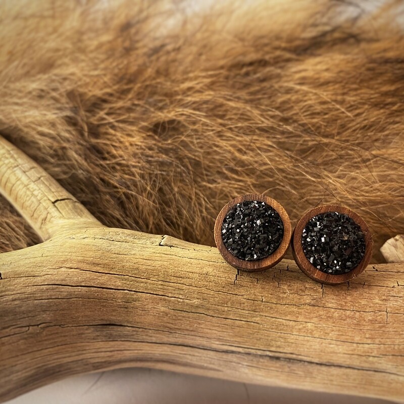wooden earrings WOODSI Shine