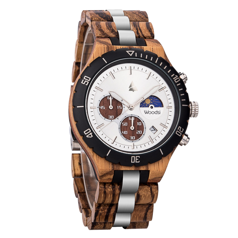 Wooden watch WOODSI RADO silver