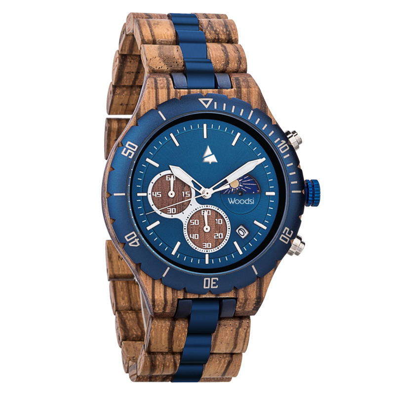 Wooden watch WOODSI RADO blue