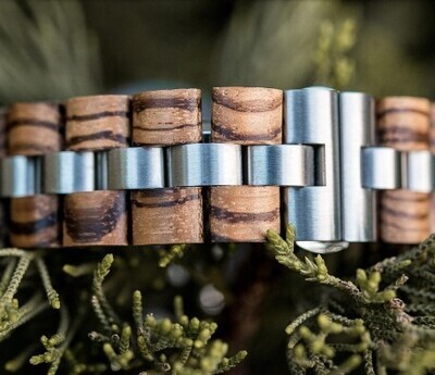 Wooden watch WOODSI RADO silver