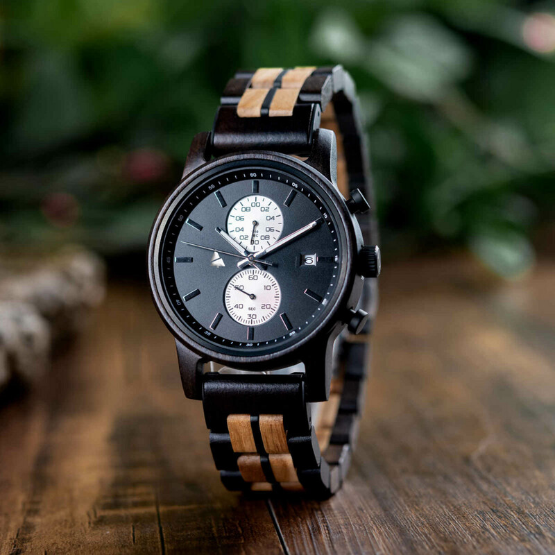 Wooden watch WOODSI PITALO full-black