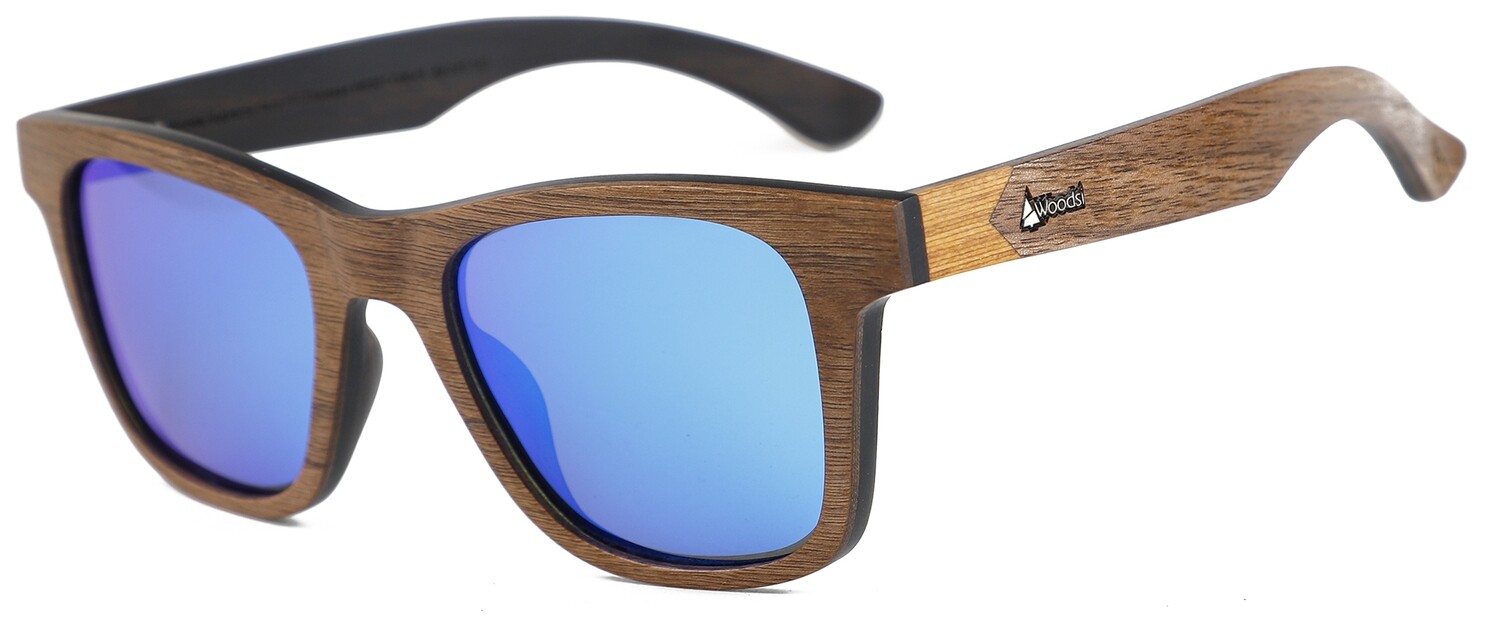 WOODSI Supreme Flex Thalassa wooden glasses - WS301-Ebony-Blue REVO