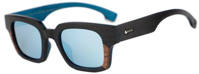 WOODSI Supreme Flex Thalassa wooden glasses - WS301-Ebony-Blue REVO