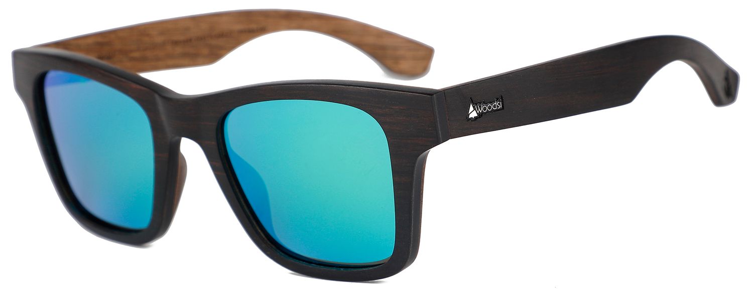 WOODSI Supreme Flex Thalassa wooden glasses - WS315-A-Ebony Green REVO