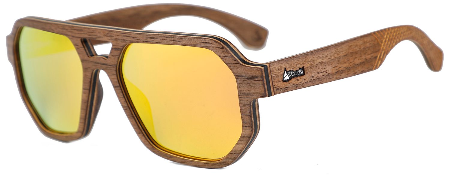 WOODSI Supreme Flex Thalassa wooden glasses WS104-A-Walnut Orange Revo