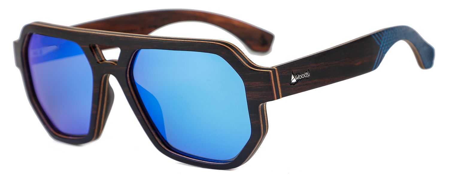 lesena očala WOODSI Supreme Flex Thalassa WS104-A-Ebony Blue Revo