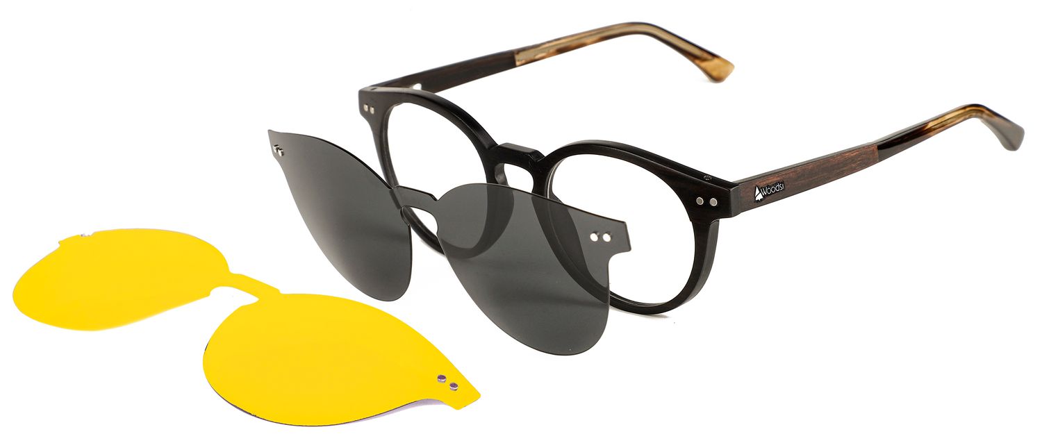 lesena očala WOODSI Supreme Flex WP009_ClipON - Ebony