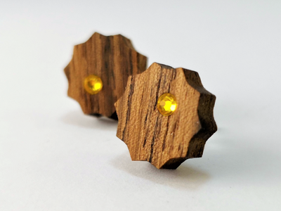 Uhani WOODSI Crystal Gear