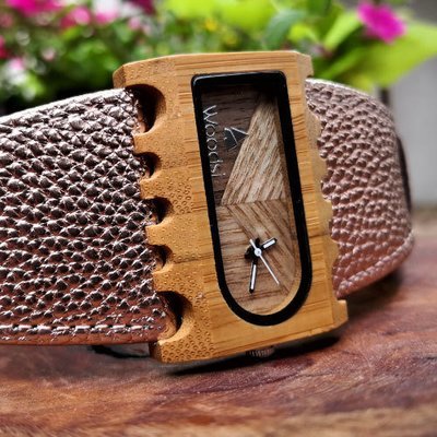 Wooden watch WOODSI ZARJA RoseGold