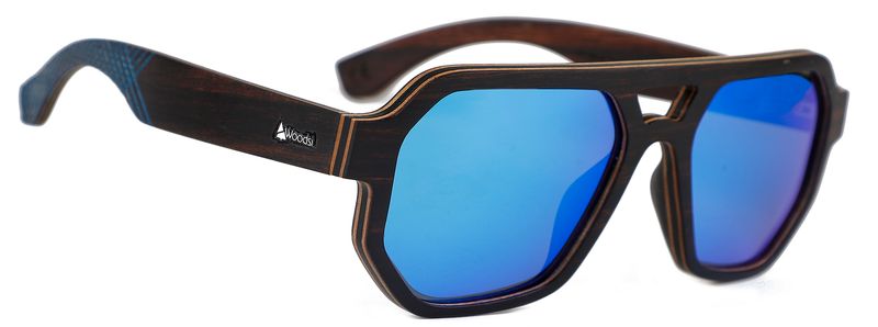 lesena očala WOODSI Supreme Flex Thalassa WS104-A-Ebony Blue Revo