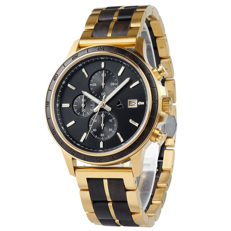 Lesena ura WOODSI ZENIT gold