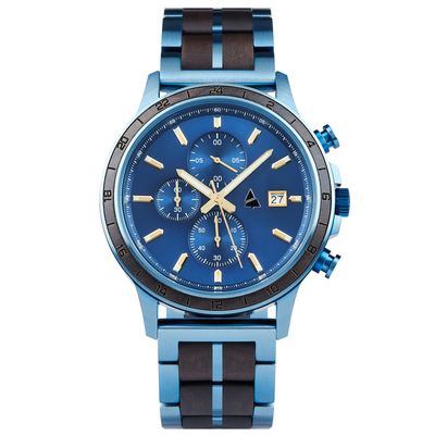 Lesena ura WOODSI ZENIT blue