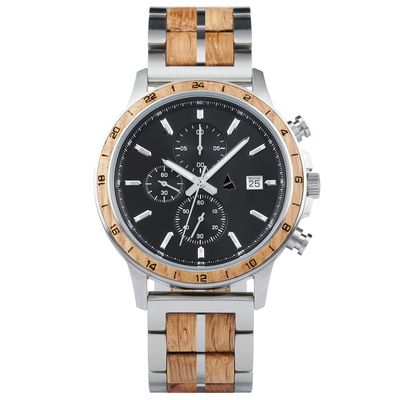 Lesena ura WOODSI ZENIT silver