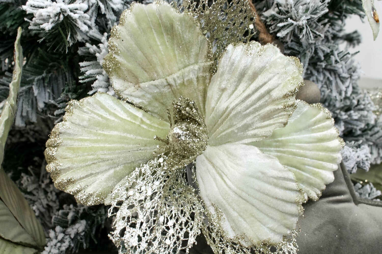 FIORE VERDE E ORO  CM. 20