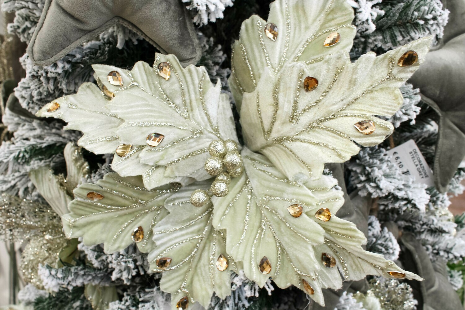 FIORE VERDE CON BRILL ORO			CM. 35
