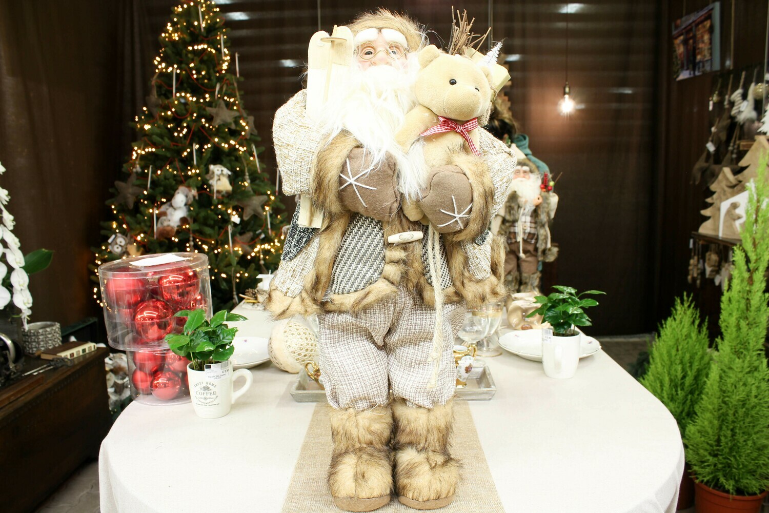 BABBO NATALE BEIGE H.60 CM